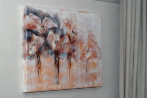 Erna's Flowers (70x100cm) acryl op doek op 3D-doek